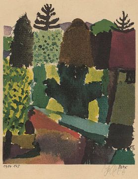 Park van Paul Klee. Moderne abstracte kunst. van Dina Dankers