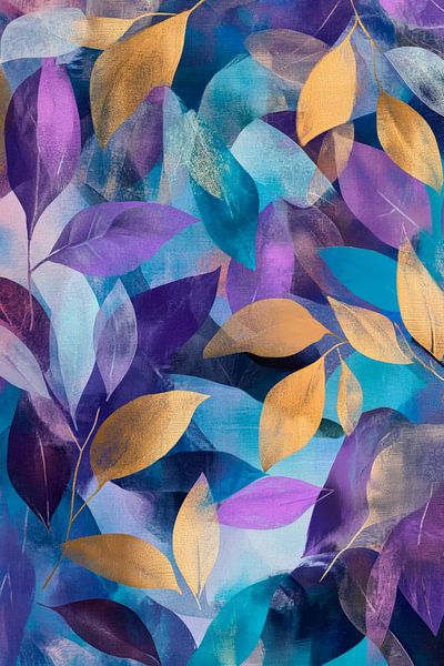 Colourful leaves in soft tones by Poster Art Shop