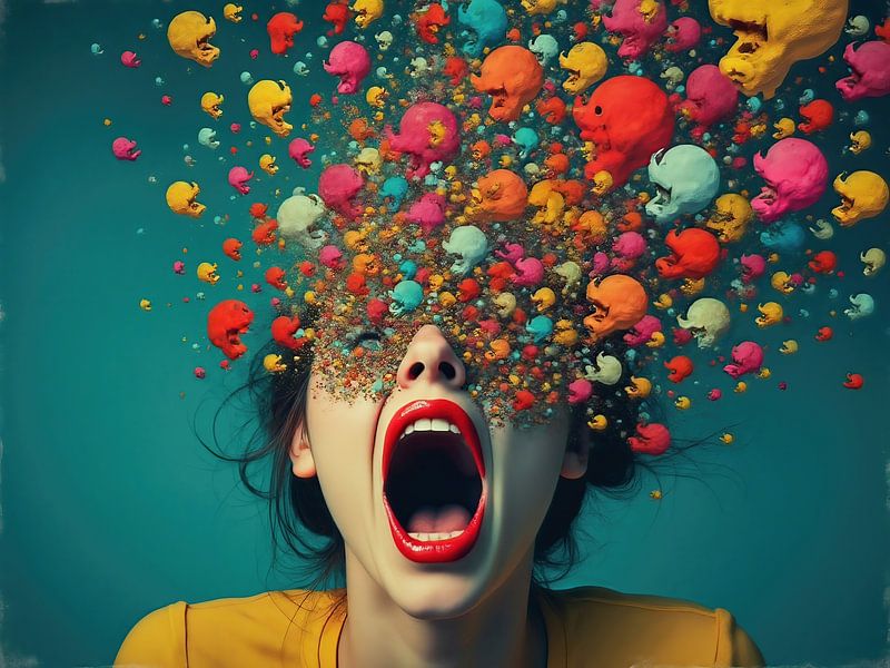 Porträt einer Frau mit Blumen_4 von The Photo Artist