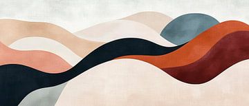 Abstracte golfvormen van Poster Art Shop