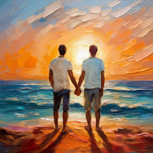 Men's love by the sea