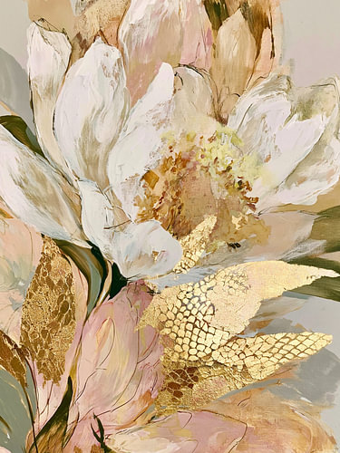 Goldene Blumenabstraktion