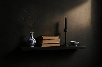Lumière sur le bleu - Nature morte en bleu de Delft