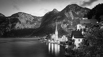 Hallstatt in Schwarz und Weiß, Österreich