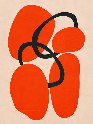 Modern geometric organic abstract art