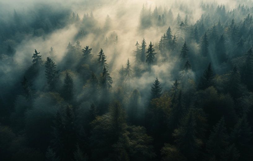 Wald von fernlichtsicht