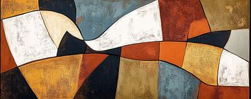 Abstract Geometrisch | Tangled Paths of Color van De Mooiste Kunst