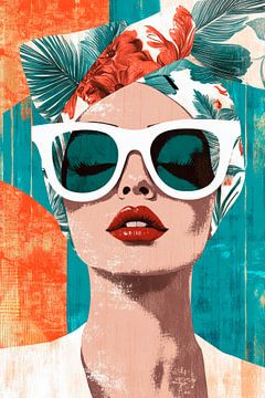 Summery elegance with sunglasses by Poster Art Shop