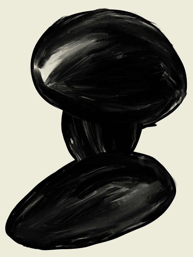 Minimalistische abstracte art print (gezien bij vtwonen) van <span class="secondary-font">FemmDesign</span>