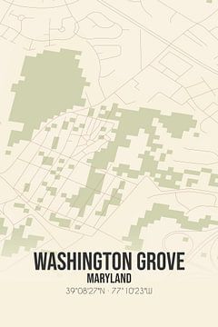 Carte ancienne de Washington Grove (Maryland), USA. sur Rezona