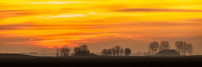Skyline von Groningen bei Sonnenuntergang von Jurjen Veerman