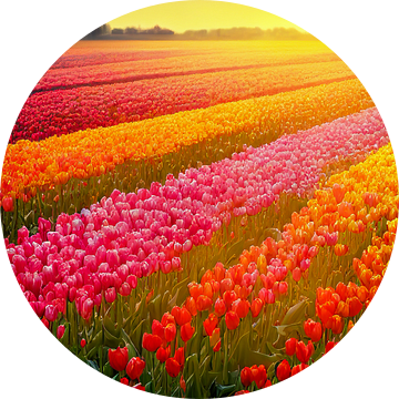 Tulpenveld in de lente Illustratie van Animaflora PicsStock