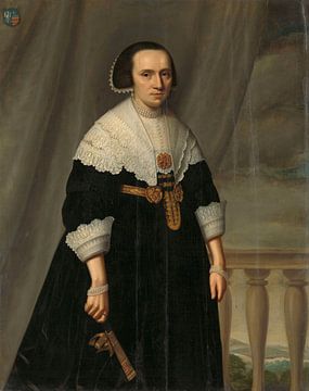 Portrait of Machteld Bas, Dirck Dircksz. van Santvoort