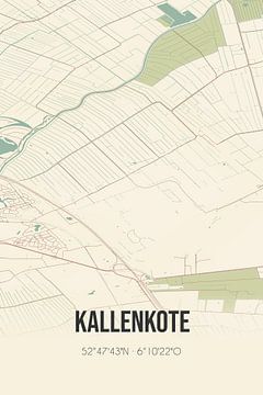Vintage landkaart van Kallenkote (Overijssel) van MijnStadsPoster