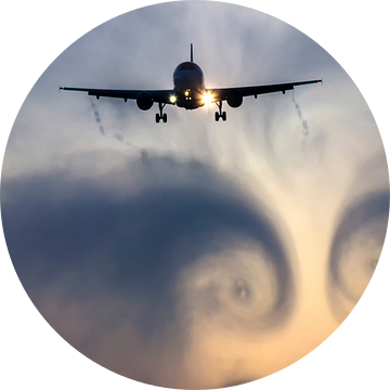 Airplane cloudburst vortex van Bas van der Spek