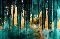 Abstract forest in gold and green by Imperial Art House thumbnail