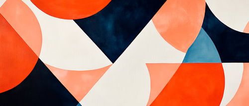 Geometrische vormen in zachte kleuren