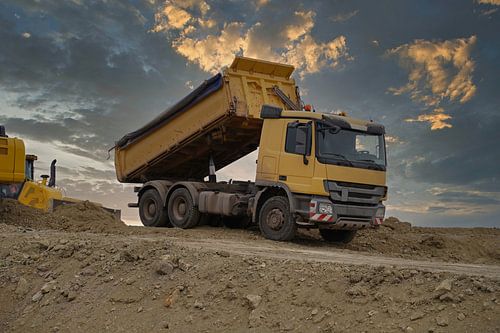 Vrachtwagen in gebruik