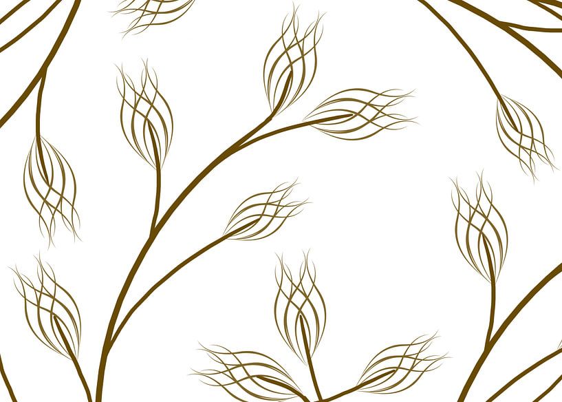 branches brunes avec fleur par daphne houtman