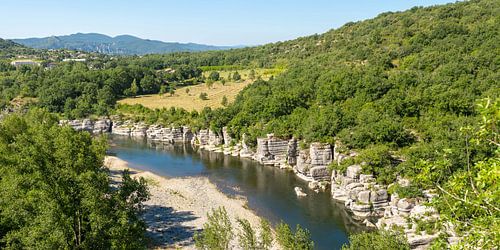 View of the river Ardèche in the south of France in the Départment Ardèche 3.