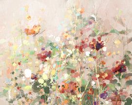 Gemalte Wildblumenwiese von Julia Cheney