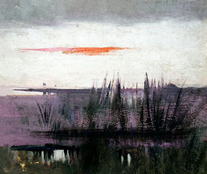 The morning, landscape painting by Mad Dog Art