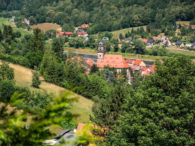 Königstein, Saksisch Zwitserland - St. Mary's stadskerk van Pixelwerk