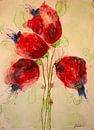 Bouquet of poppies by Klaus Heidecker thumbnail