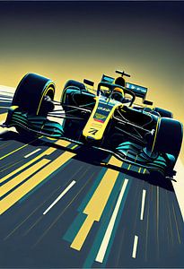 Formule 1 - Art vectoriel voiture de course