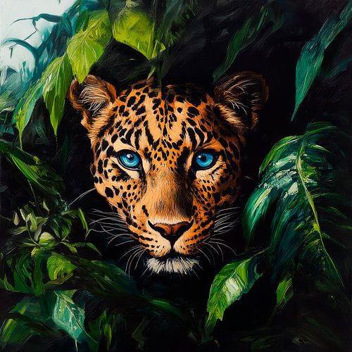 Luipaard in een jungleportret