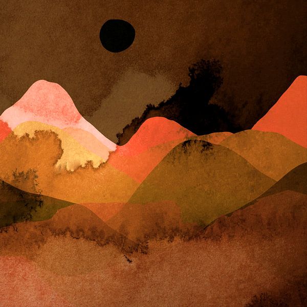 Japanese Summer Mountains Wabi-Sabi Style II by FRESH Fine Art