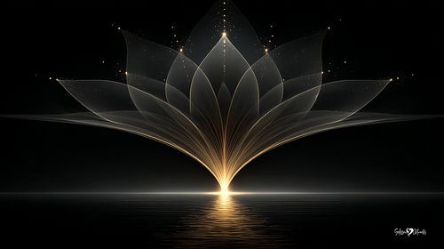 abstract black with soft gold