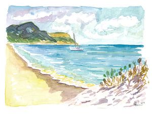 Anse de Grande Saline Saint Barthelemy Karibik Strand-Szene