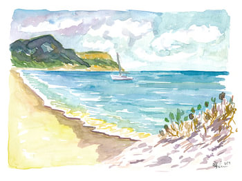 Anse de Grande Saline Saint Barthelemy Caribisch strand Scène