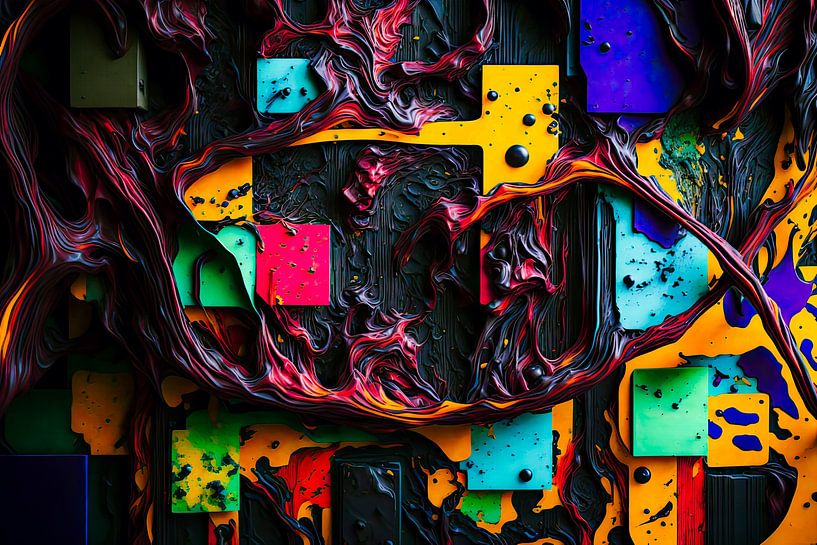 &quot;EYE&quot; Gemälde Neugestaltung, abstrakte Malerei, KI von Pitkovskiy Photography|ART