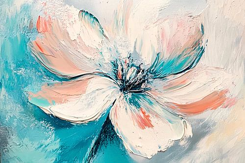 Pastelkleurige abstracte bloem