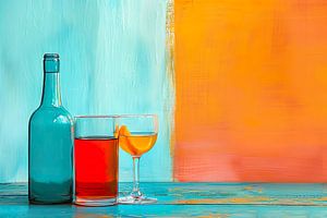 kleurrijk alcohol glas