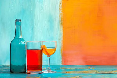 colourful alcohol glass