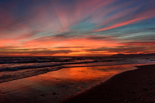 Roter Sonnenuntergang