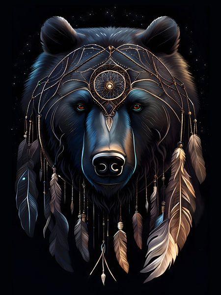 Bear Dreamcatcher Indian Power Animal Totem Animal by Creavasis
