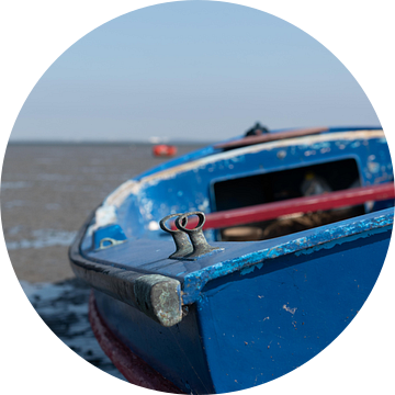 blauwe boot in Krabbedijke