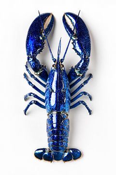 Hyperrealistic Blue Lobster from Above – Minimalist Food Photography by Roger VDB