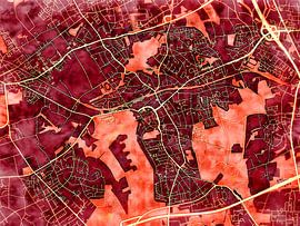 Map of Herten with the style 'Amber Autumn' by Maporia