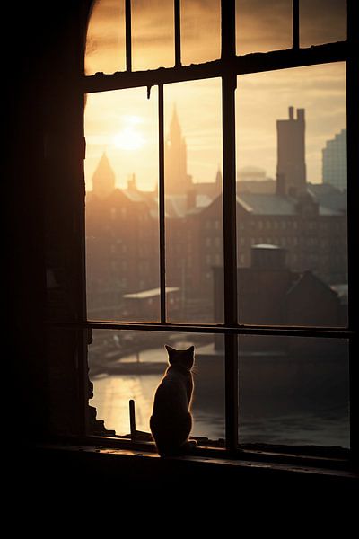 Ein katzenartiges Zimmer mit Aussicht von Karina Brouwer