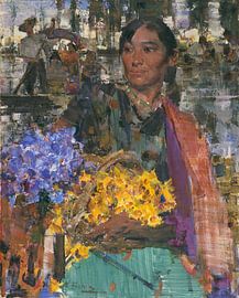 Nikolai Fechin, bouquetière, 1936 sur Atelier Liesjes