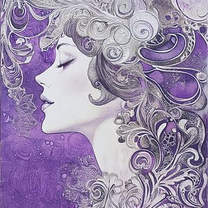 Elegante Frau mit Locken