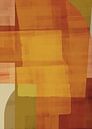 Moderne abstracte vormen in oker, terra, mosterd en bruin. van Dina Dankers thumbnail