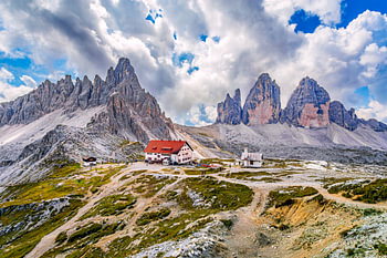 The Drei Zinnen in the Dolomites in Italy - 2