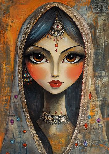 Girl with Headscarf by Eye catching paintings