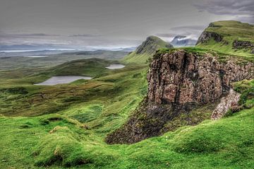 Landschap in de Quiraing, Schotland. van Edward Boer